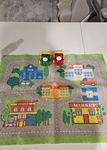 Renkli  araba Oyun Halısı - Görsel 2