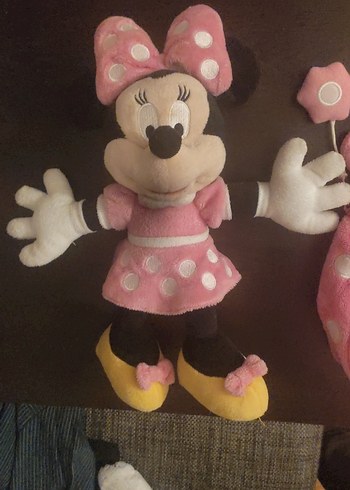Pembe Minnie Mouse Peluş Oyuncak ve Çanta - Görsel 2