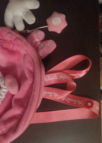 Pembe Minnie Mouse Peluş Oyuncak ve Çanta - Görsel 3