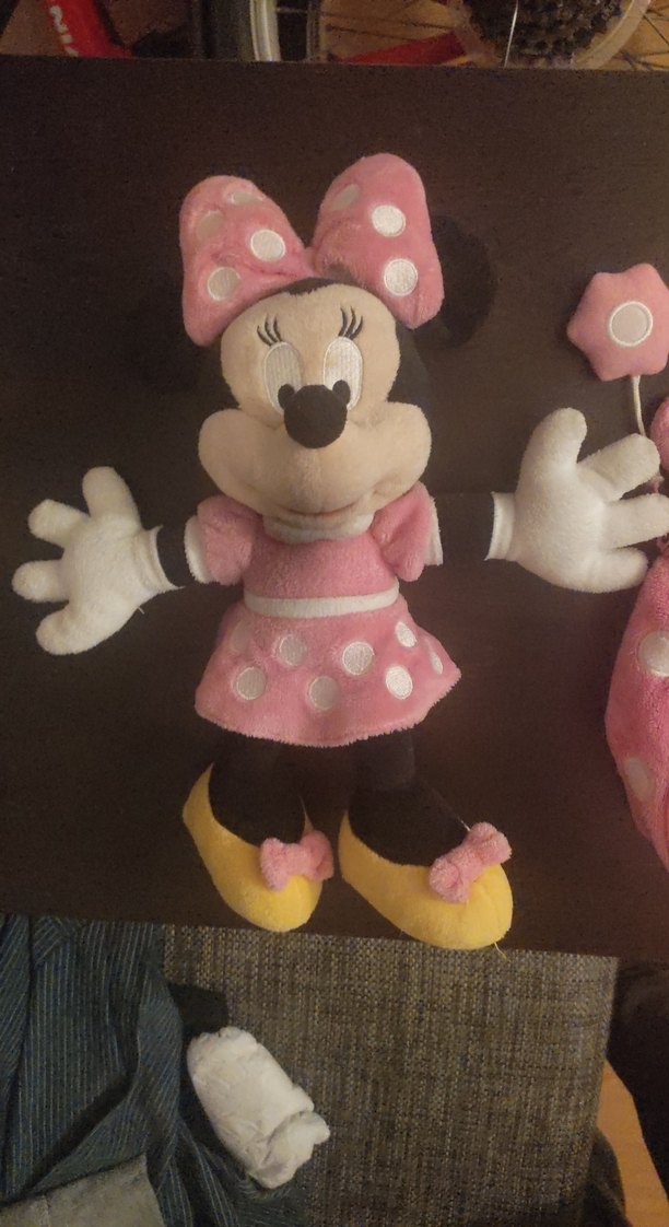 Pembe Minnie Mouse Peluş Oyuncak ve Çanta - Görsel 2