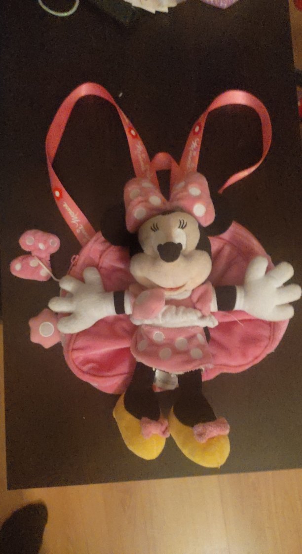 Pembe Minnie Mouse Peluş Oyuncak ve Çanta - Görsel 5