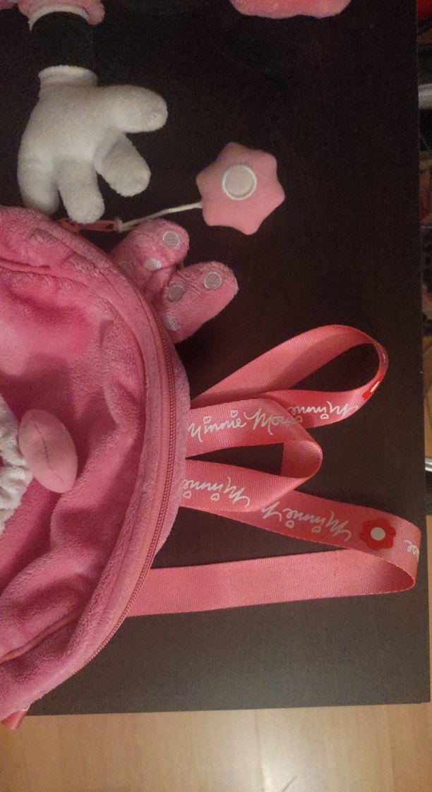 Pembe Minnie Mouse Peluş Oyuncak ve Çanta - Görsel 3