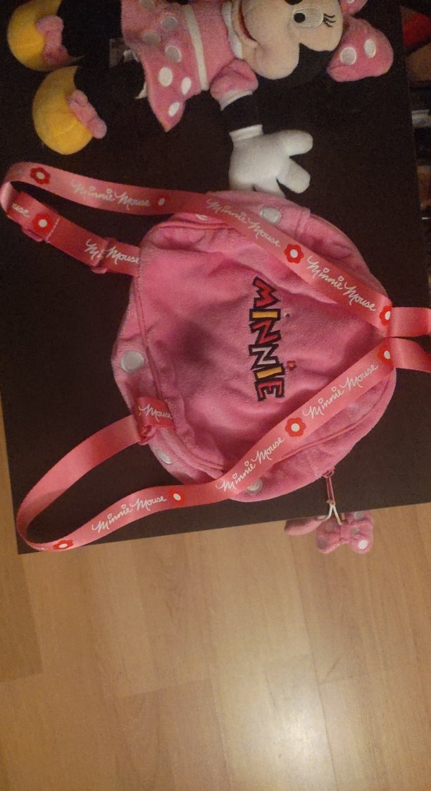 Pembe Minnie Mouse Peluş Oyuncak ve Çanta - Görsel 4