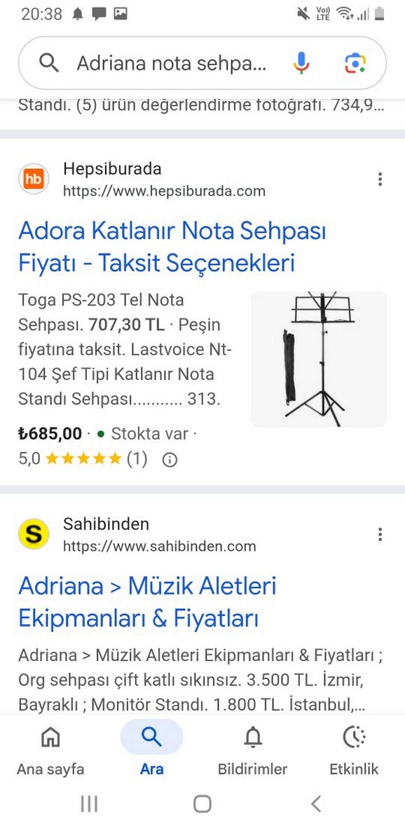 Ayarlanabilir Siyah Nota Sehpası - Görsel 2