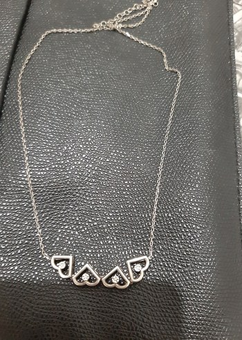 zen pırlantalı gümüş aşk kolyesi - Görsel 3