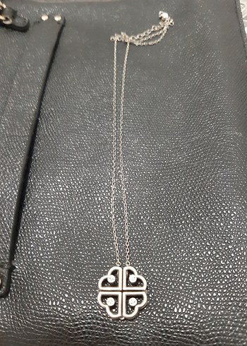 zen pırlantalı gümüş aşk kolyesi - Görsel 2