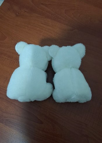 Beyaz Renkli Sevimli Peluş Oyuncak Ayıcıklar - Görsel 3