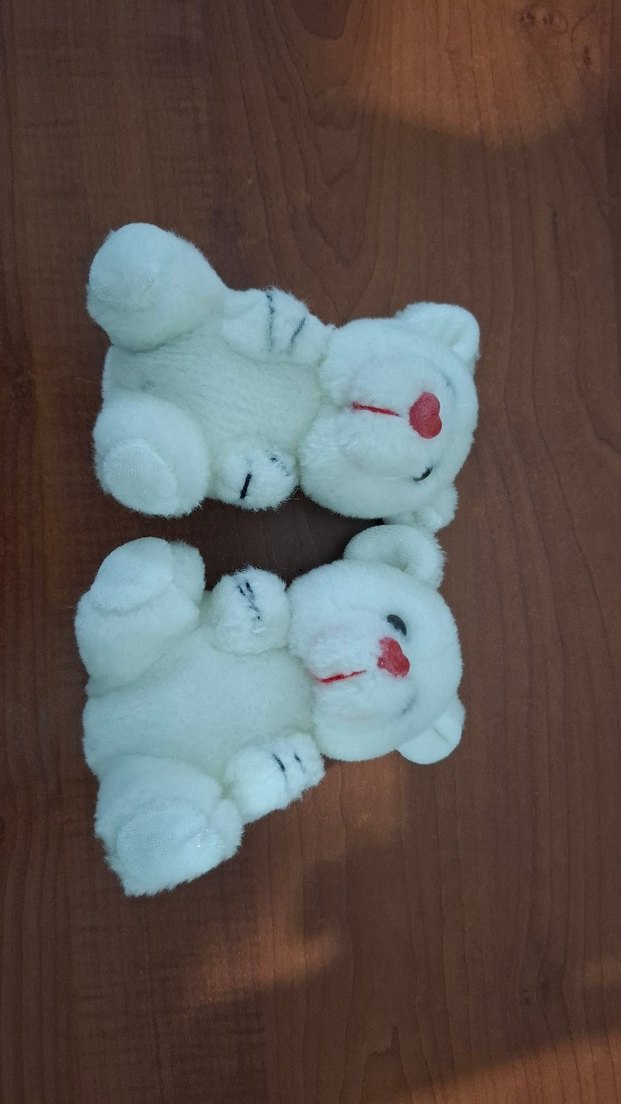 Beyaz Renkli Sevimli Peluş Oyuncak Ayıcıklar - Görsel 2