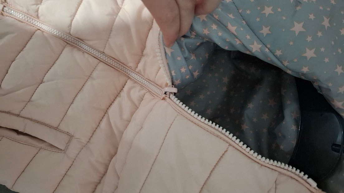 Kız Çocuk Gri Fermuarlı Mont (Çift taraflı kullanılabilir) - Görsel 3