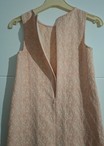 Kız Çocuk Kolsuz Keten Örgü Elbise - Görsel 4