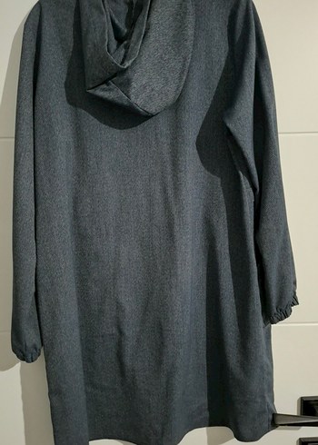 Gri Uzun Fermuarlı Ceket - Görsel 3