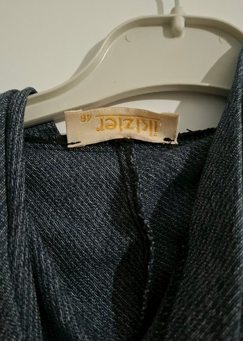 Gri Uzun Fermuarlı Ceket - Görsel 4