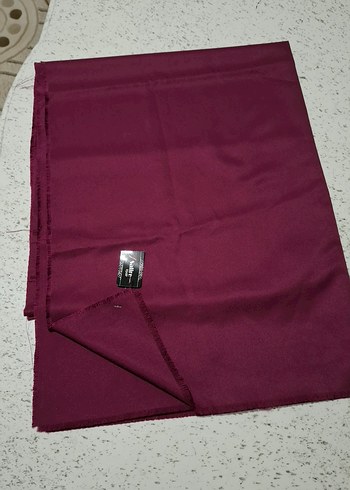 Bordo Saten Kadın Şal - Görsel 2