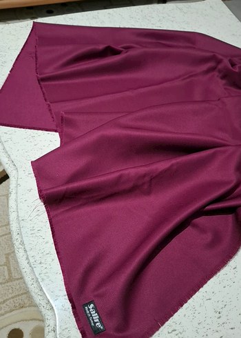 Bordo Saten Kadın Şal - Görsel 3