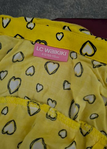 Sarı Kalp Desenli Kolsuz Kız Bluzu - Görsel 7