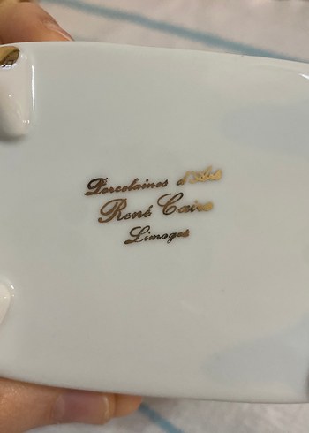 Limoges Antika Çiçek Desenli Ayaklı Bonboniyer - Görsel 5