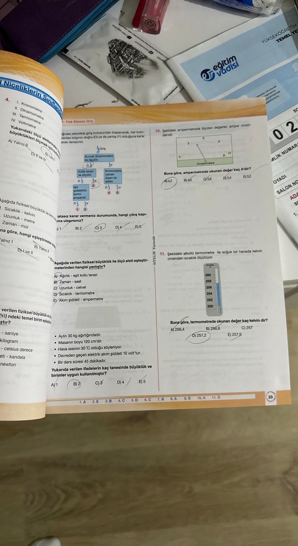 9. Sınıf Fizik Soru Bankası(AZ ÇÖZÜLMÜŞ!!) - Görsel 2