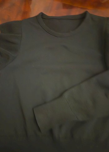 Uzun Kollu Bisiklet Yaka Sweatshirt - Görsel 3