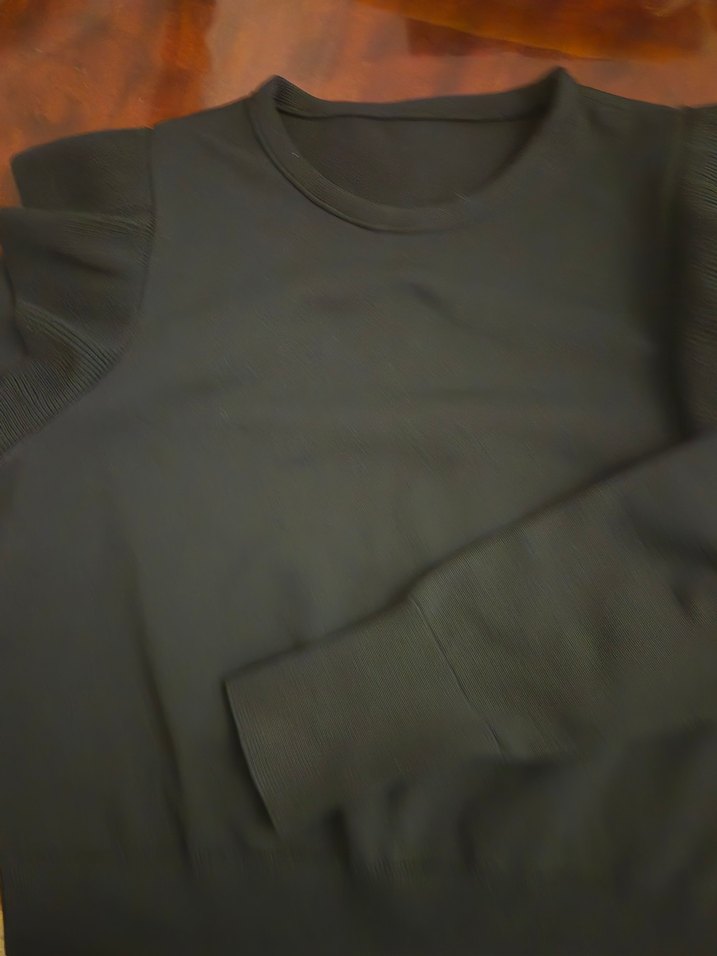 Uzun Kollu Bisiklet Yaka Sweatshirt - Görsel 3