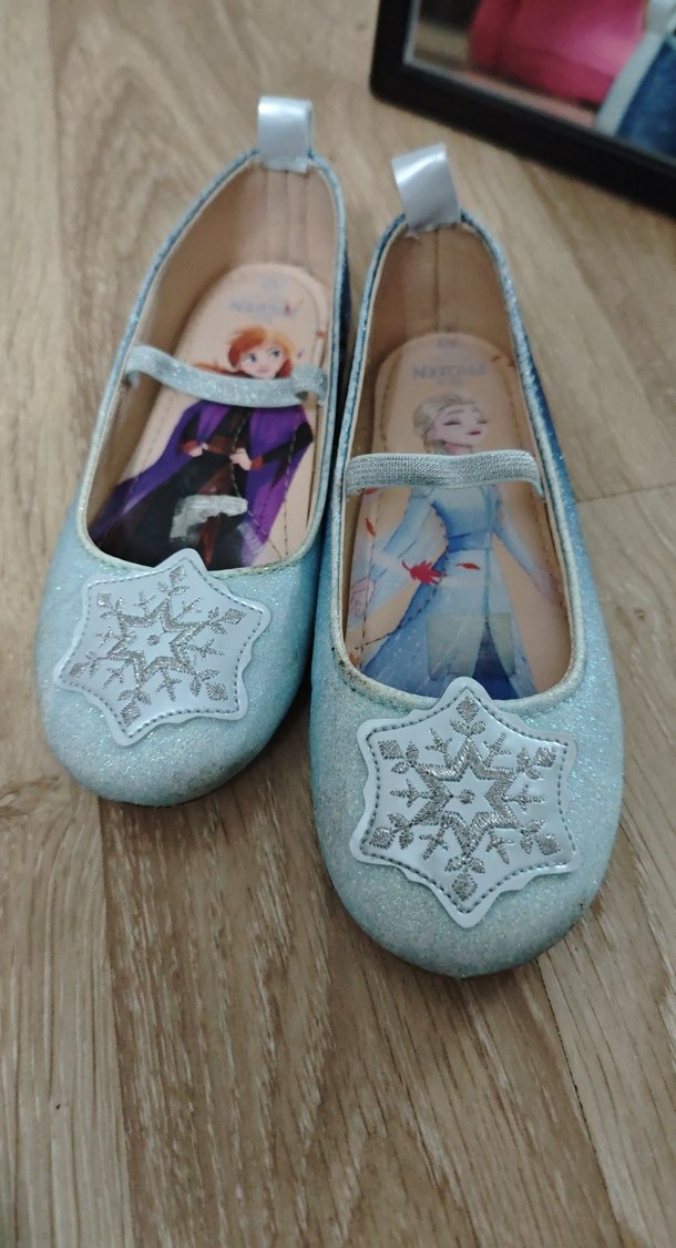 Mavi simli frozen kız çocuk  babet - Görsel 3