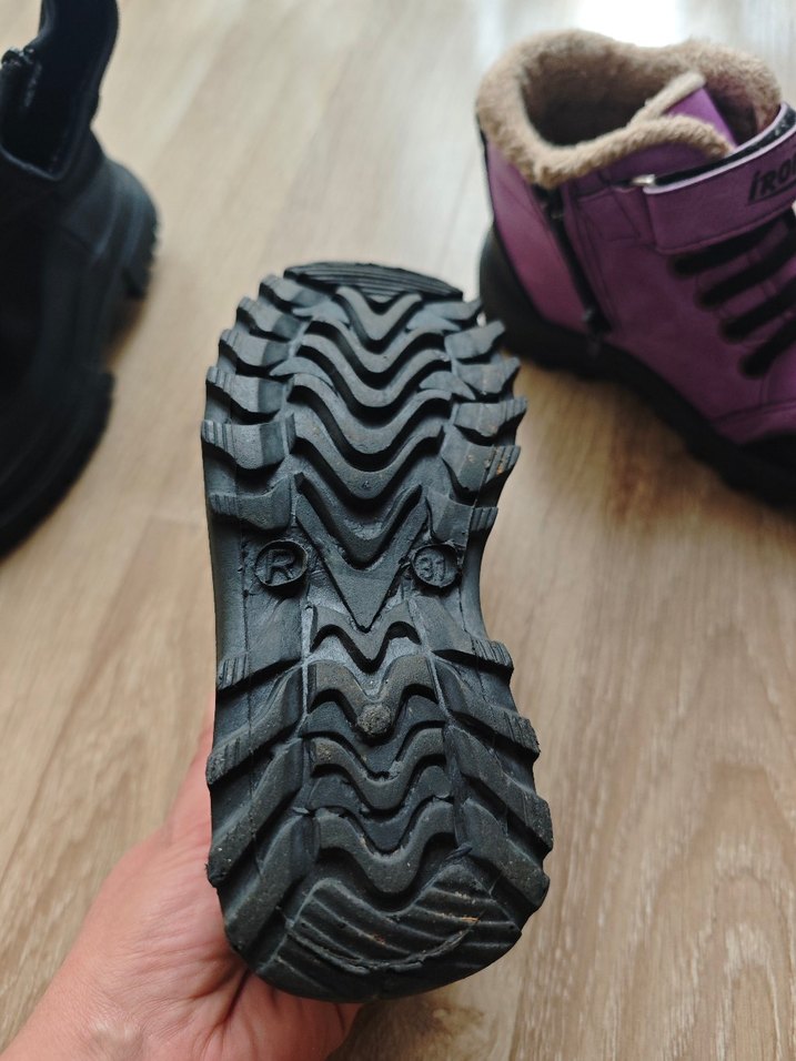 Kızlar İçin Mor Bağcıklı Kauçuk Bot - Görsel 4