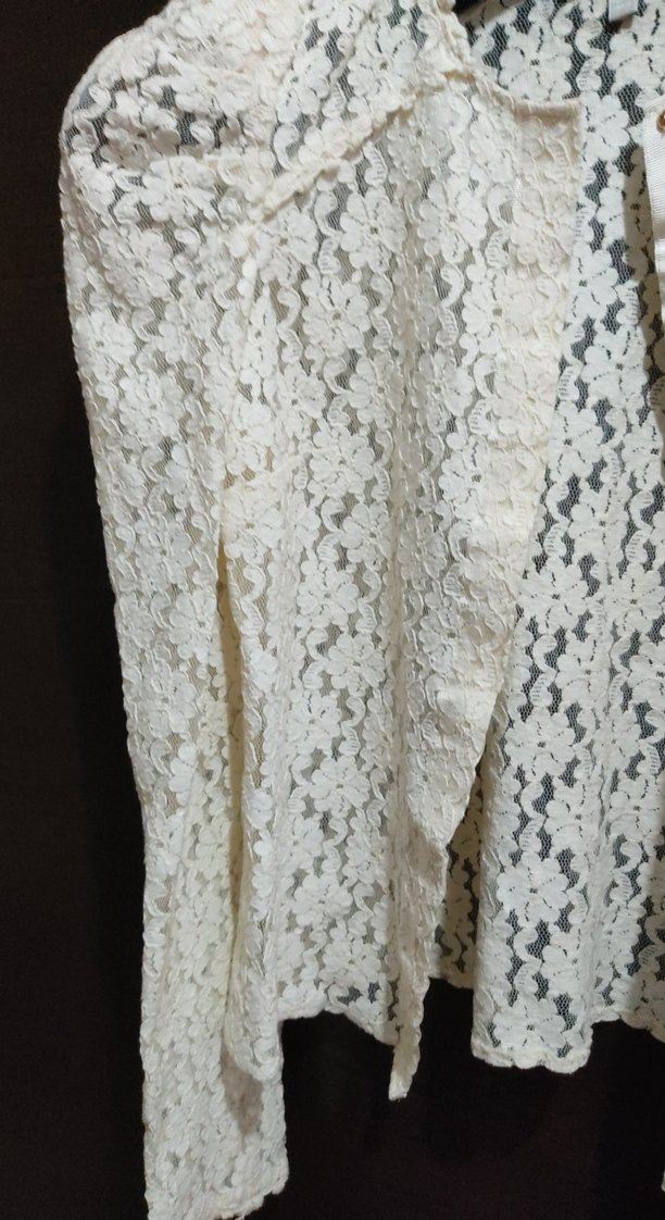 Dantel Detaylı Beyaz Bohem Kadın Bluz - Görsel 3