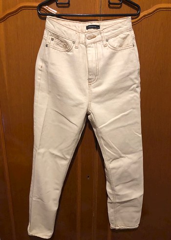 Trendyol milla krem mom jean - Görsel 2