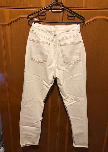 Trendyol milla krem mom jean - Görsel 3
