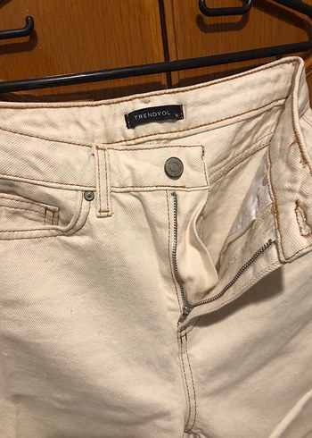 Trendyol milla krem mom jean - Görsel 5