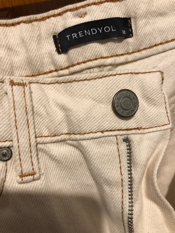 Trendyol milla krem mom jean - Görsel 4