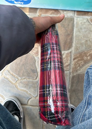 Fermuarlı Kırmızı Ekoseli Kadın Şemsiye - Görsel 3