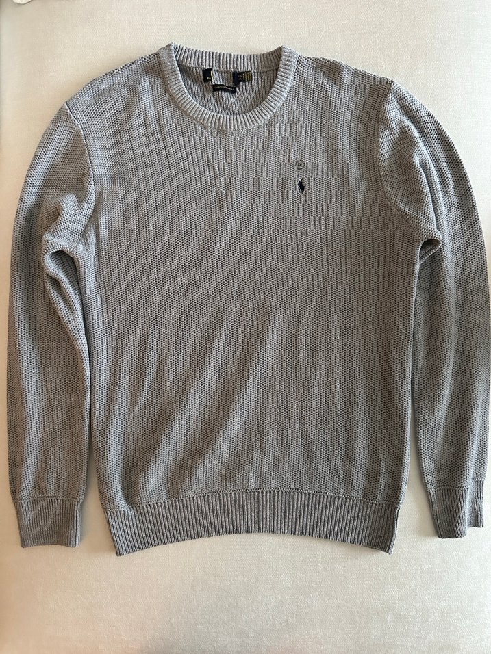 Gri Erkek Triko Yün Kazak - Görsel 4