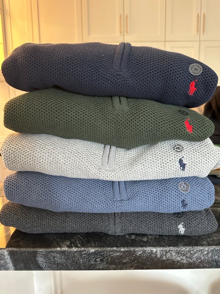 Gri Yarım Fermuarlı Yün Triko - Görsel 4