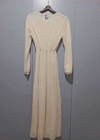 Beyaz Uzun  Kadın Elbise - Görsel 3