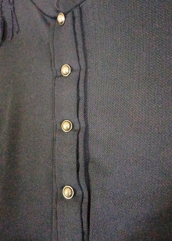 Nakış Detaylı Lacivert A Kesim Uzun Elbise - Görsel 5