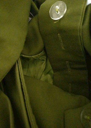 Haki Kadın Ayarlanabilir Askılı Uzun Pliseli Etek - Görsel 4