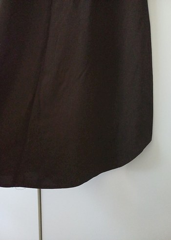 Kadın Siyah Midi Düğme Detaylı Klasik Tunik - Görsel 4