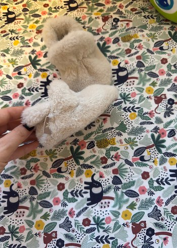 Zara 15 Numara Krem Kürklü Sıcak Ev Pandufu - Görsel 2