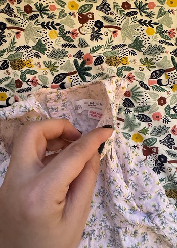 Zara Marka 6&9 Aylık Çiçekli Kız Bebek Alt-Üst Takım - Görsel 3