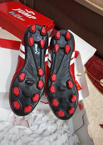 Kırmızı Erkek Futbol Ayakkabısı Velcro Bağcıklı - Görsel 5