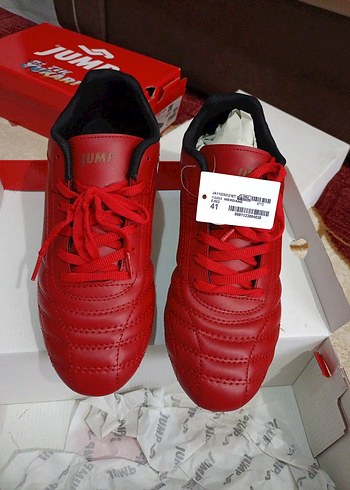 Kırmızı Erkek Futbol Ayakkabısı Velcro Bağcıklı - Görsel 2