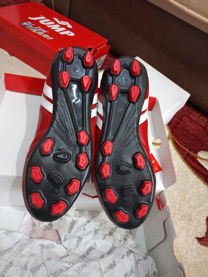 Kırmızı Erkek Futbol Ayakkabısı Velcro Bağcıklı - Görsel 5