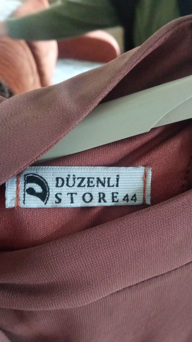 Bej Uzun Kollu Drapeli Kadın Abiye Elbise - Görsel 3