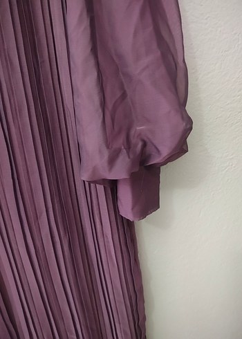 Mor Pilili Uzun Bohem Elbise - Görsel 2