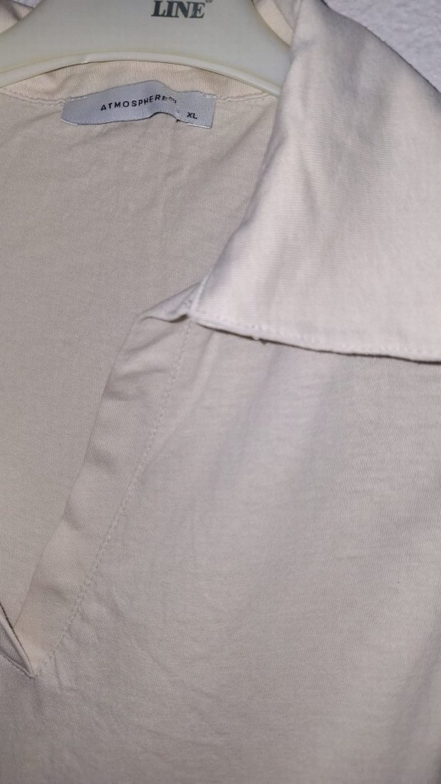 Bej V Yakalı Kolsuz Elbise - Görsel 2