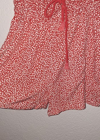 Kırmızı Bağlamalı Pamuklu Bohem Tulum - Görsel 2