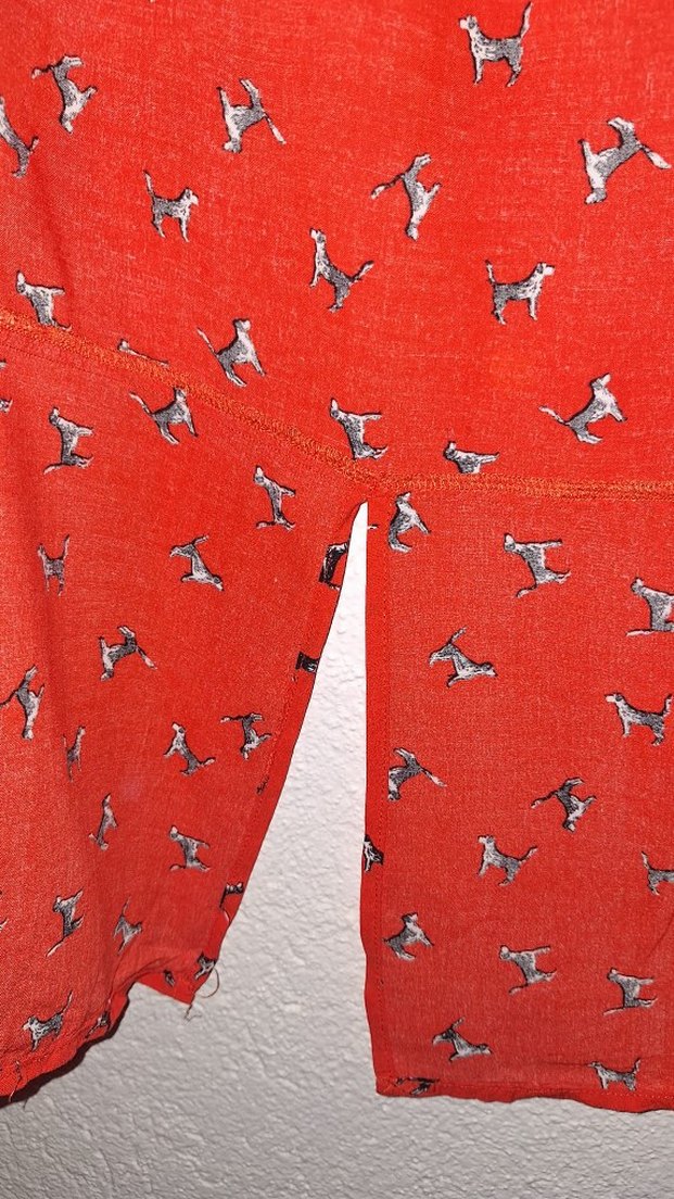 Düğmeli Kırmızı Uzun Kollu Kadın Gömlek - Görsel 2