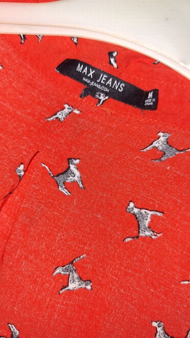 Düğmeli Kırmızı Uzun Kollu Kadın Gömlek - Görsel 3