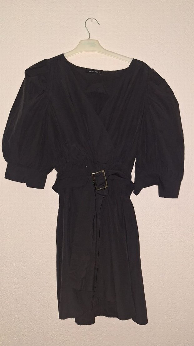 Siyah Kuşaklı Mini elbise - Görsel 2