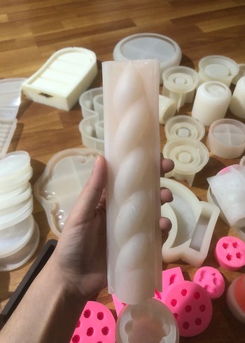 Burgu şamdan mum silikon kalıp - Görsel 2